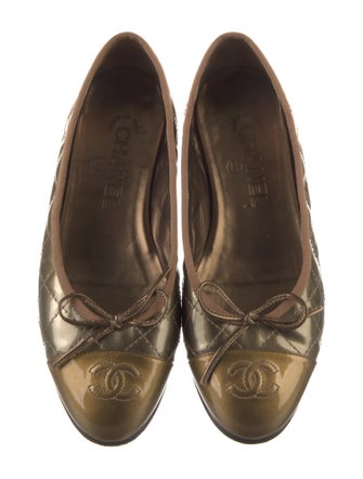Chanel 2011 Interlocking CC Logo Ballet Flats