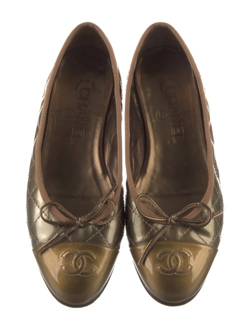 Chanel 2011 Interlocking CC Logo Ballet Flats