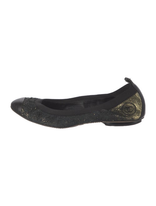 Chanel Interlocking CC Logo Calfskin Ballet Flats