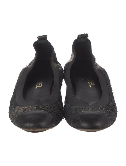 Chanel Interlocking CC Logo Calfskin Ballet Flats