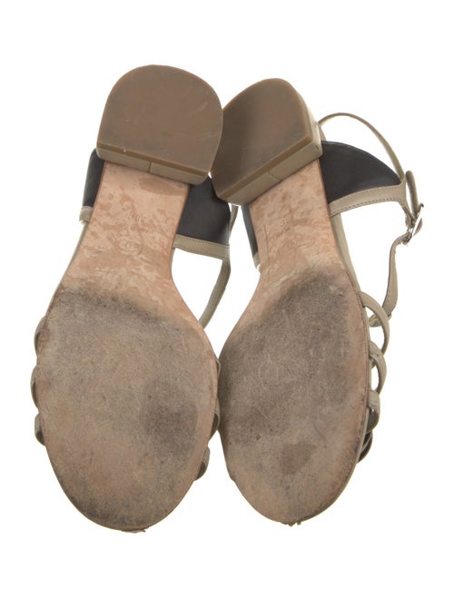 Chanel 2014 Interlocking CC Logo T-Strap Sandals