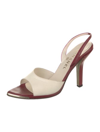 Chanel Leather Slingback Sandals