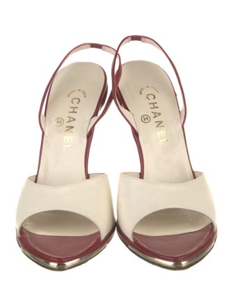 Chanel Leather Slingback Sandals