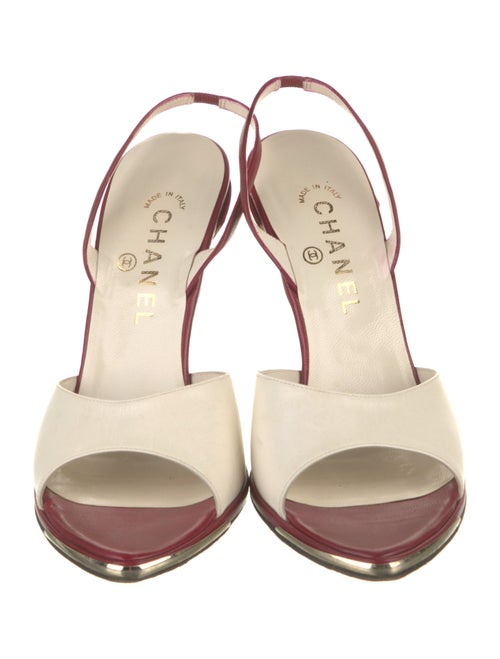 Chanel Leather Slingback Sandals