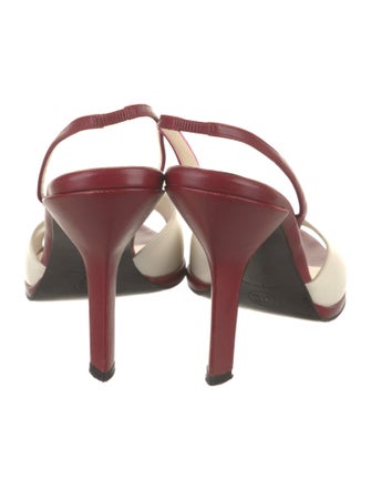 Chanel Leather Slingback Sandals