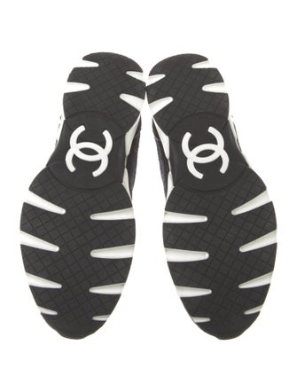Chanel Interlocking CC Logo Tweed Sneakers