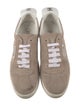 Chanel Interlocking CC Logo Suede Sneakers