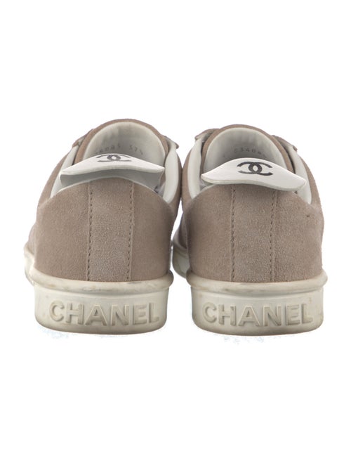 Chanel Interlocking CC Logo Suede Sneakers