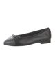 Chanel Interlocking CC Logo Leather Ballet Flats