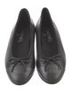 Chanel Interlocking CC Logo Leather Ballet Flats