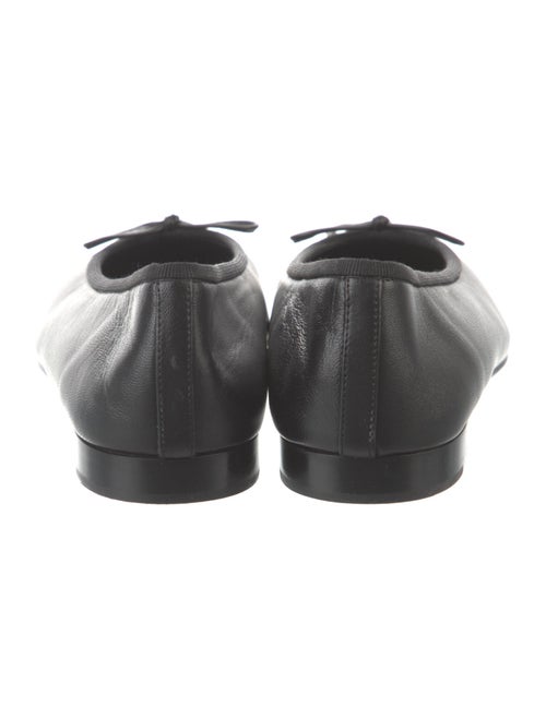 Chanel Interlocking CC Logo Leather Ballet Flats