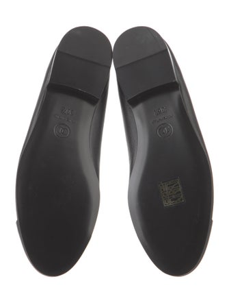 Chanel Interlocking CC Logo Leather Ballet Flats