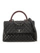Chanel Medium Lizard-Trimmed Coco Handle Bag