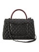 Chanel Medium Lizard-Trimmed Coco Handle Bag