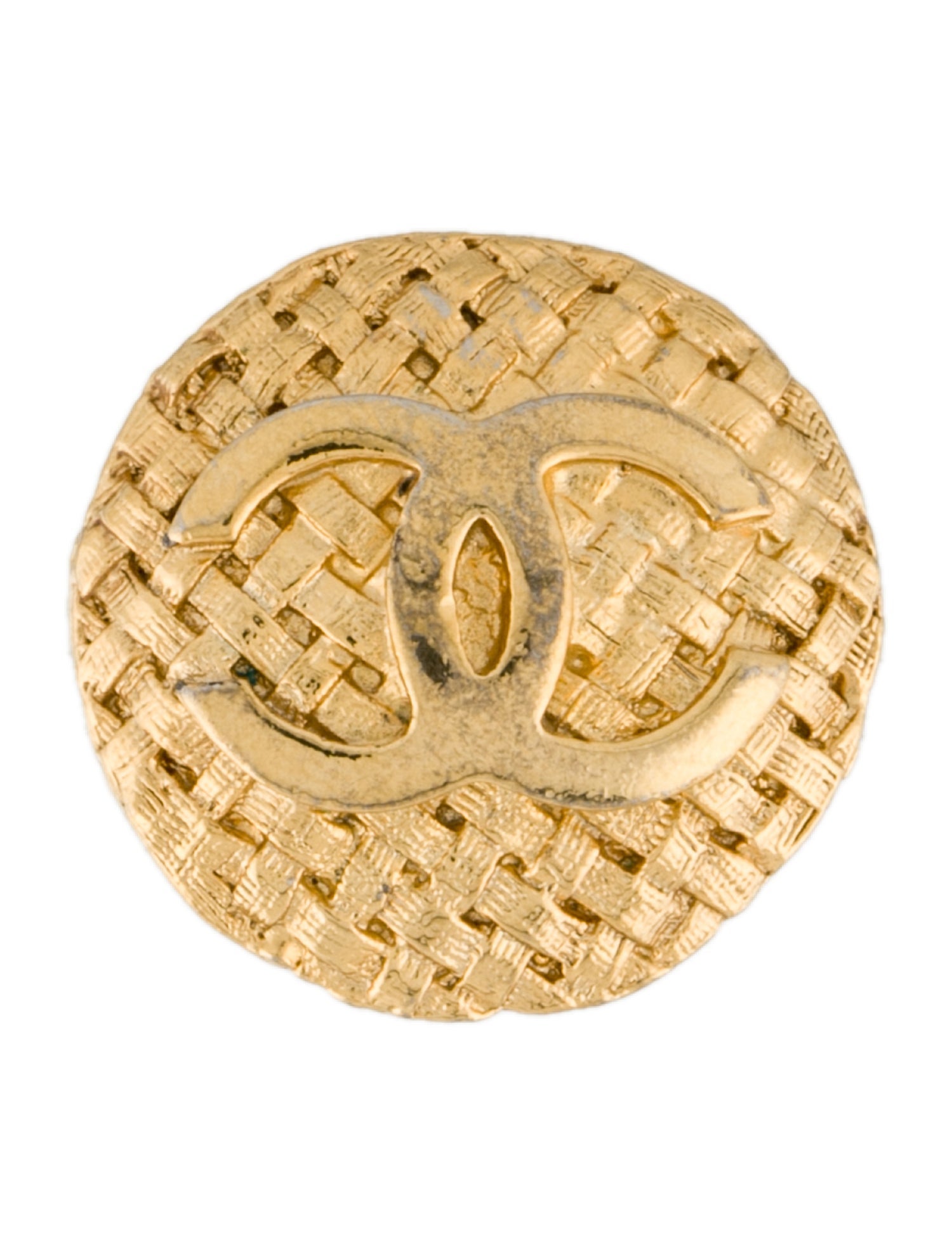 Chanel Vintage CC Woven Clip-On Single Earring