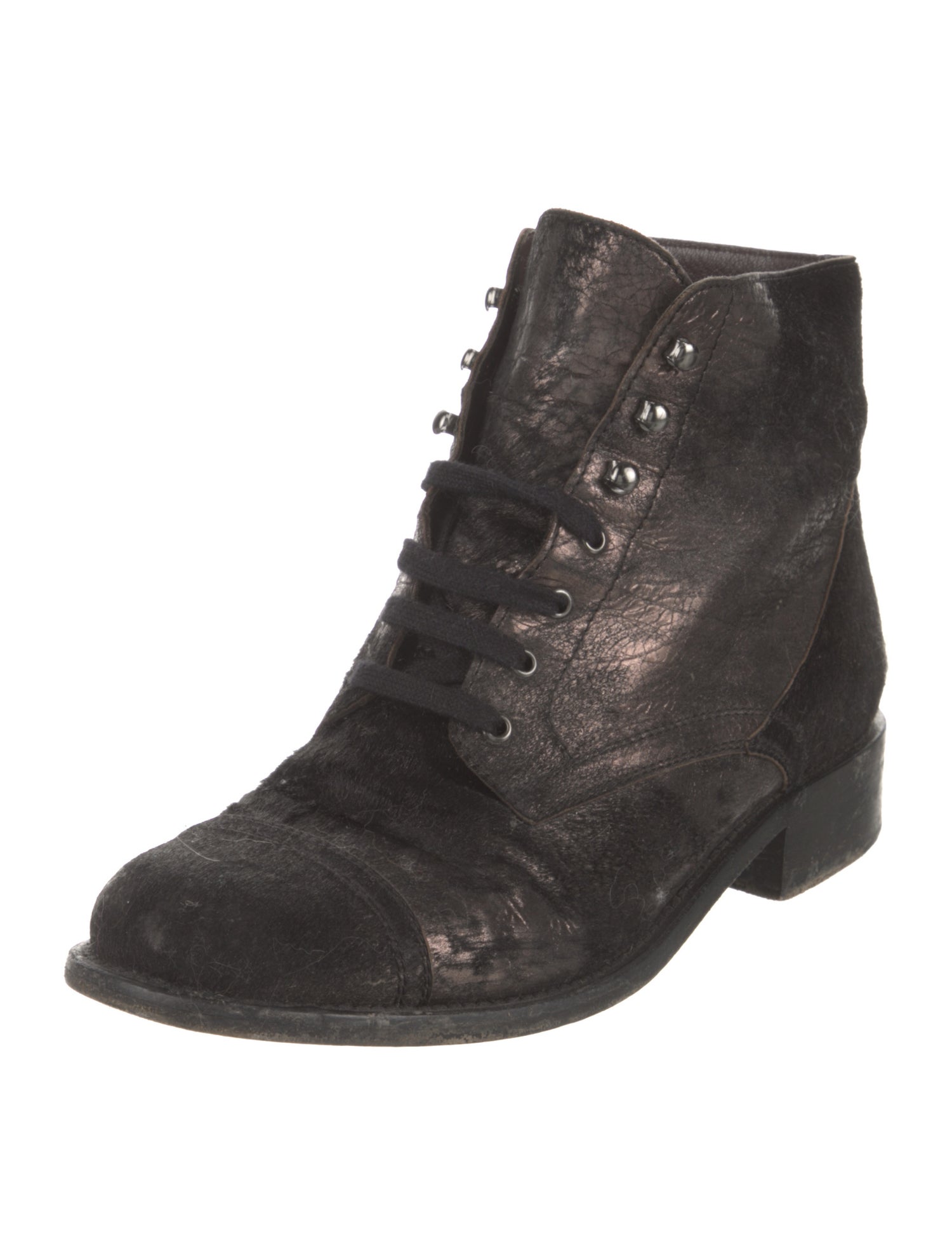 Chanel 2013 Interlocking CC Logo Combat Boots