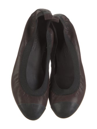 Chanel Leather Embroidered Accent Flats