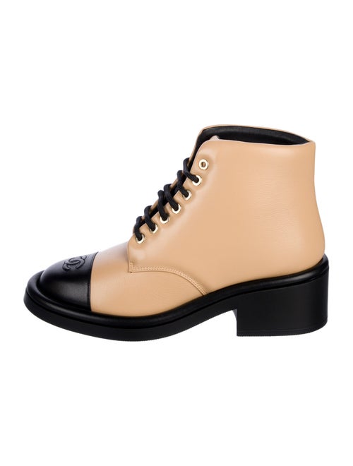 Chanel 2022 Interlocking CC Logo Combat Boots