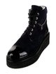 Chanel 2022 Interlocking CC Logo Lace-Up Boots