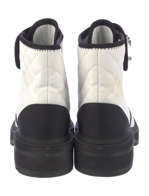 Chanel 2022 Interlocking CC Logo Combat Boots