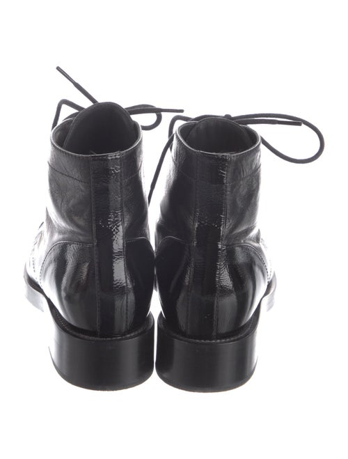 Chanel Interlocking CC Logo Lambskin Combat Boots