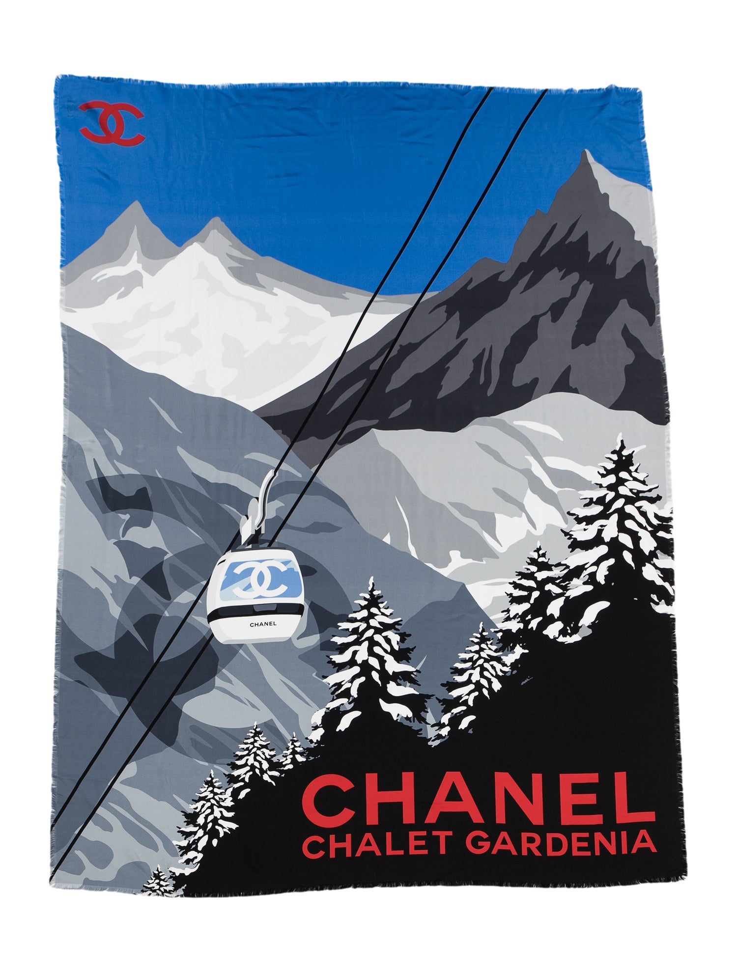 Chanel Chalet Gardenia Silk Scarf