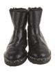 Chanel Leather Chain-Link Accents Boots