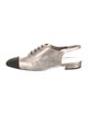 Chanel 2023 Interlocking CC Logo Slingback Flats