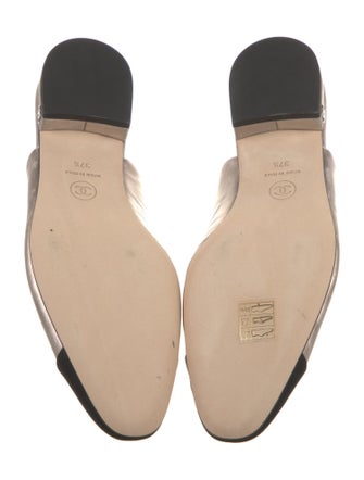 Chanel 2023 Interlocking CC Logo Slingback Flats