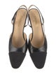 Chanel Interlocking CC Logo Goat Leather Slingback Pumps