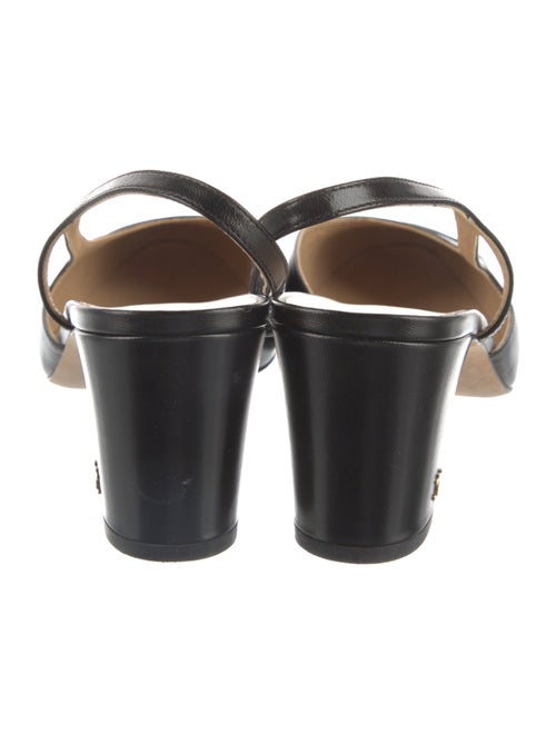 Chanel Interlocking CC Logo Goat Leather Slingback Pumps