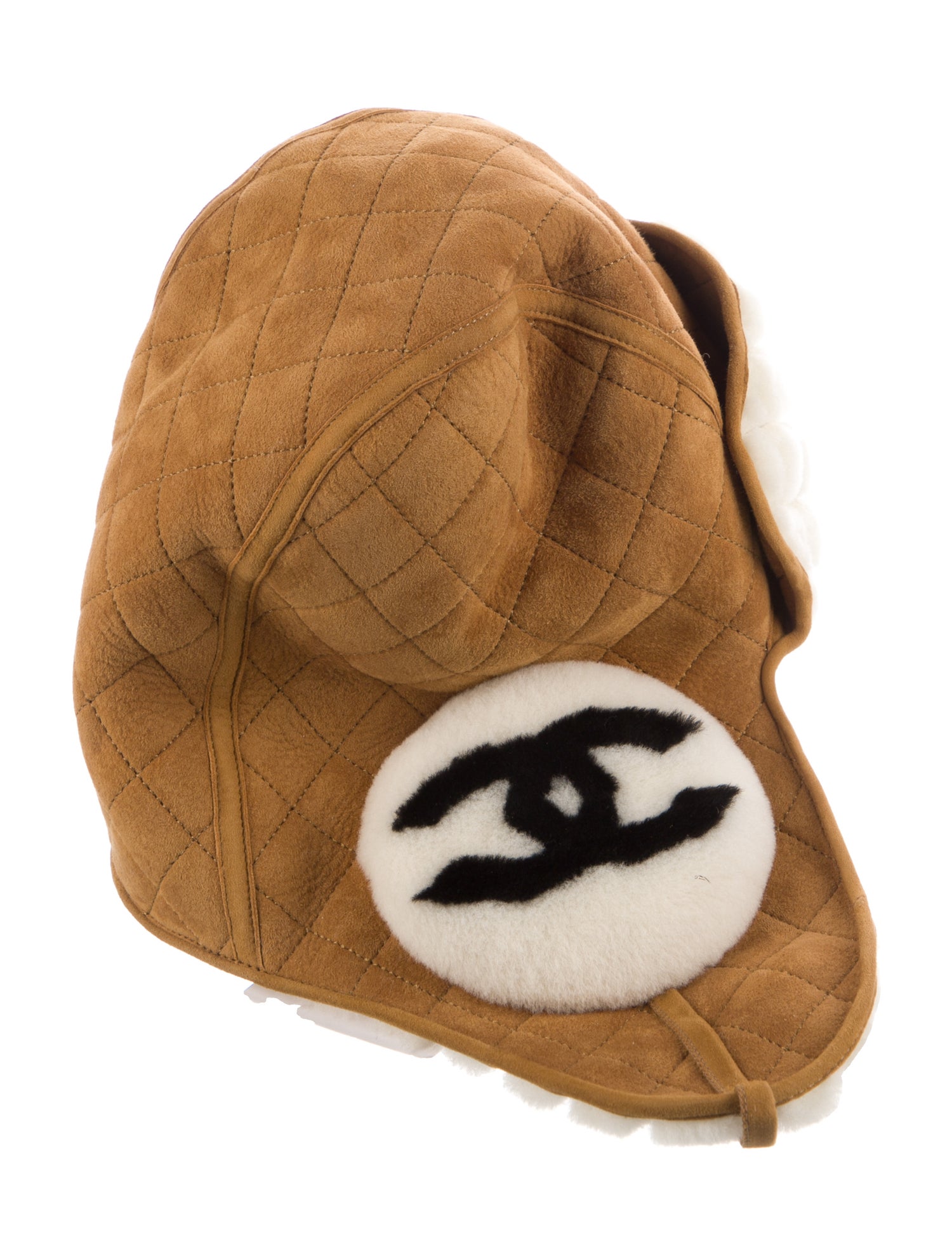 Chanel 2023 CC Shearling Trapper Hat