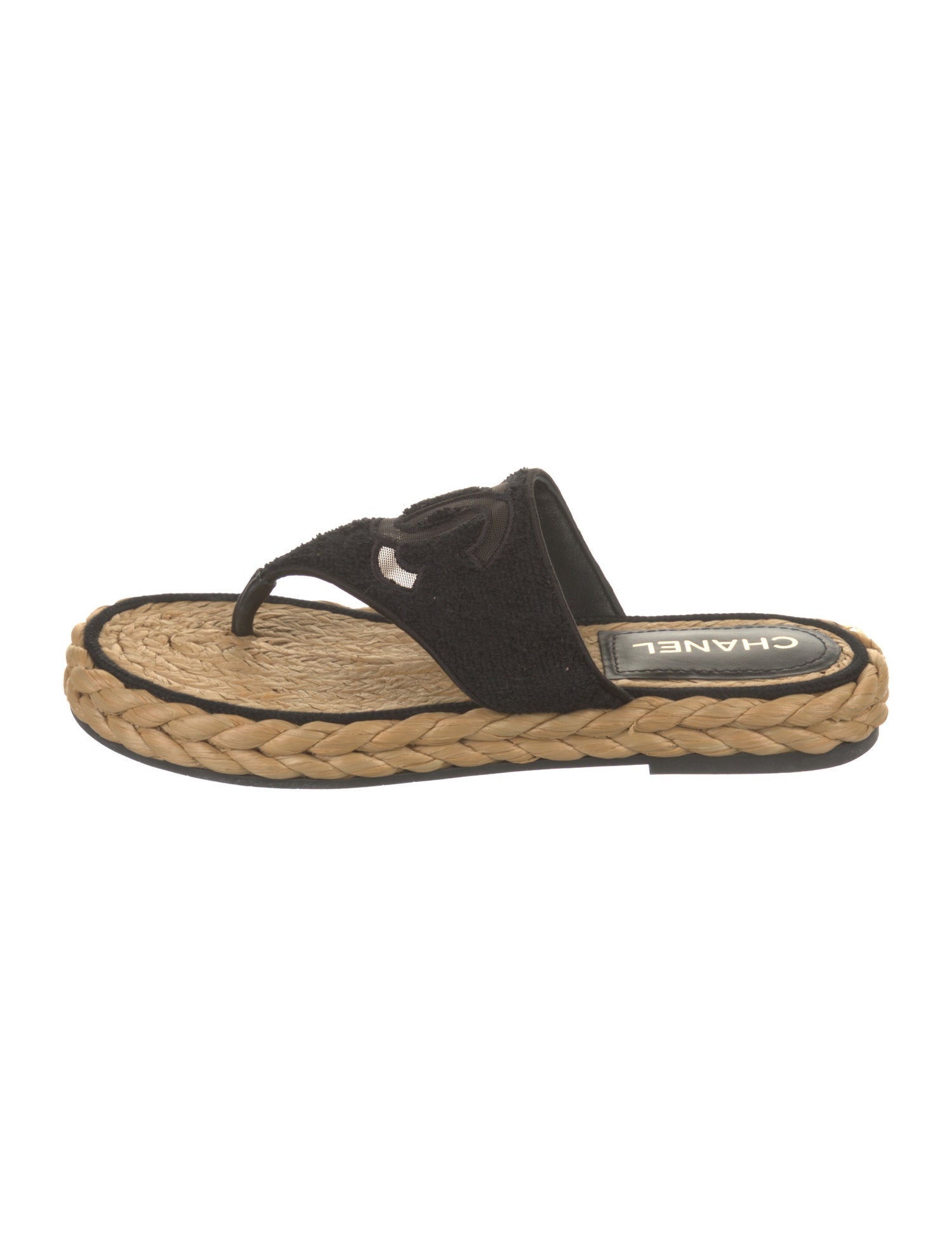 Chanel Interlocking CC Logo Terry Cloth Espadrilles