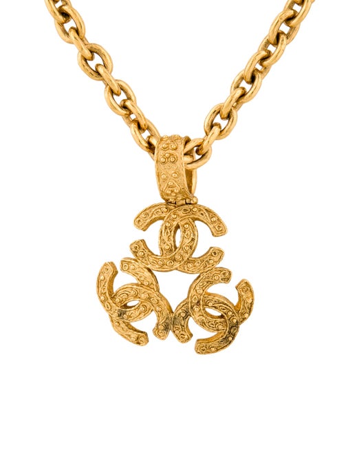 Chanel Vintage CC Trinity Pendant Necklace