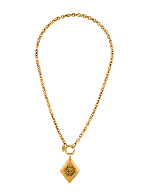 Chanel Vintage CC Medallion Pendant Necklace