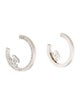 Chanel Strass CC Hoop Earrings