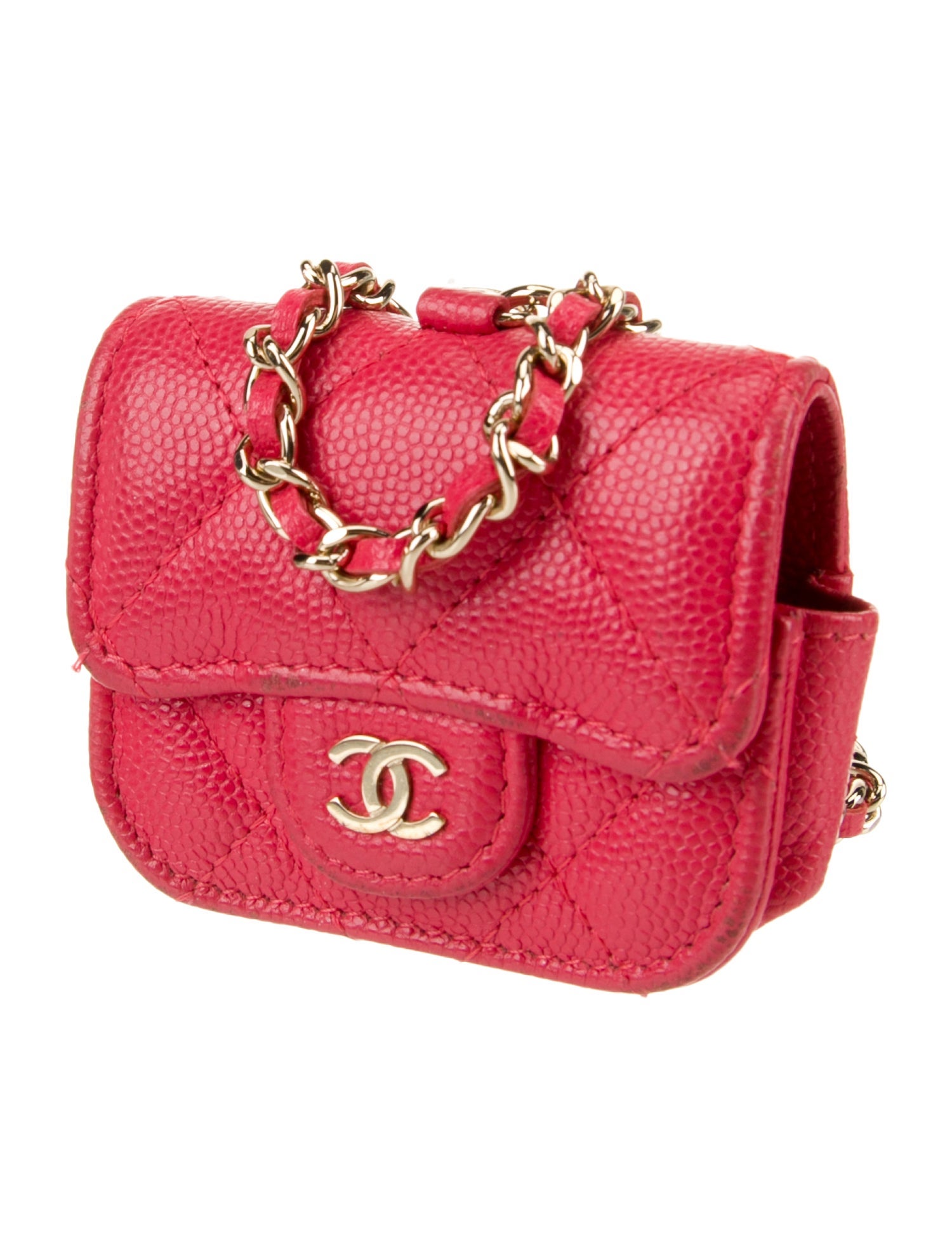 Chanel Quilted CC Airpods Pro Case w/ Chain