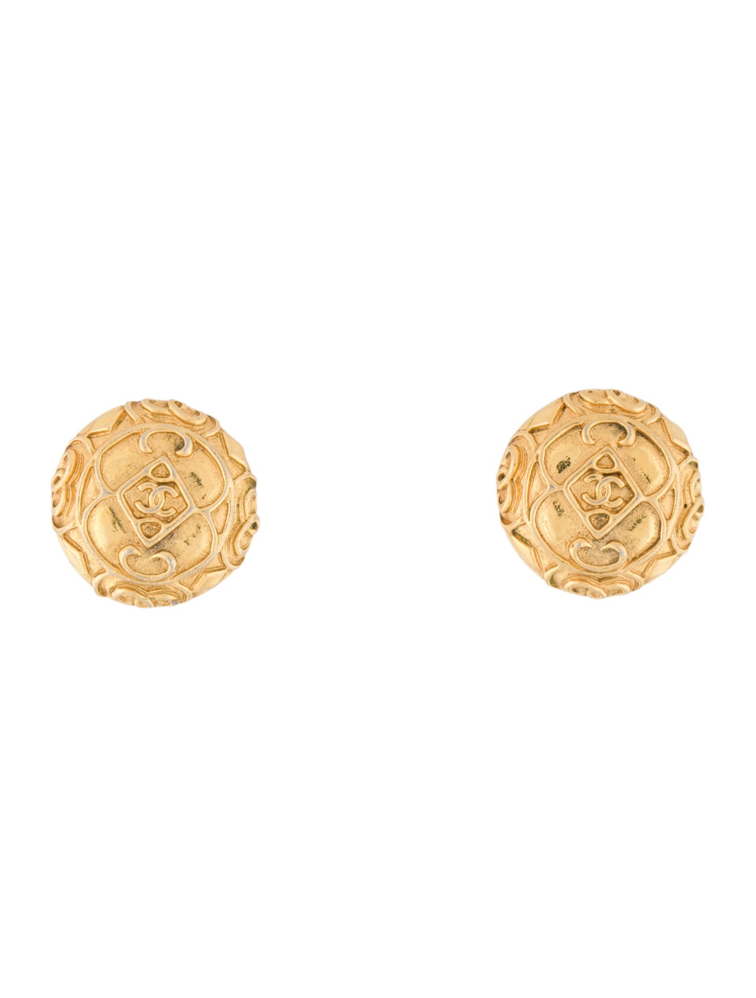 Chanel Vintage Ornate Clip-On Earrings