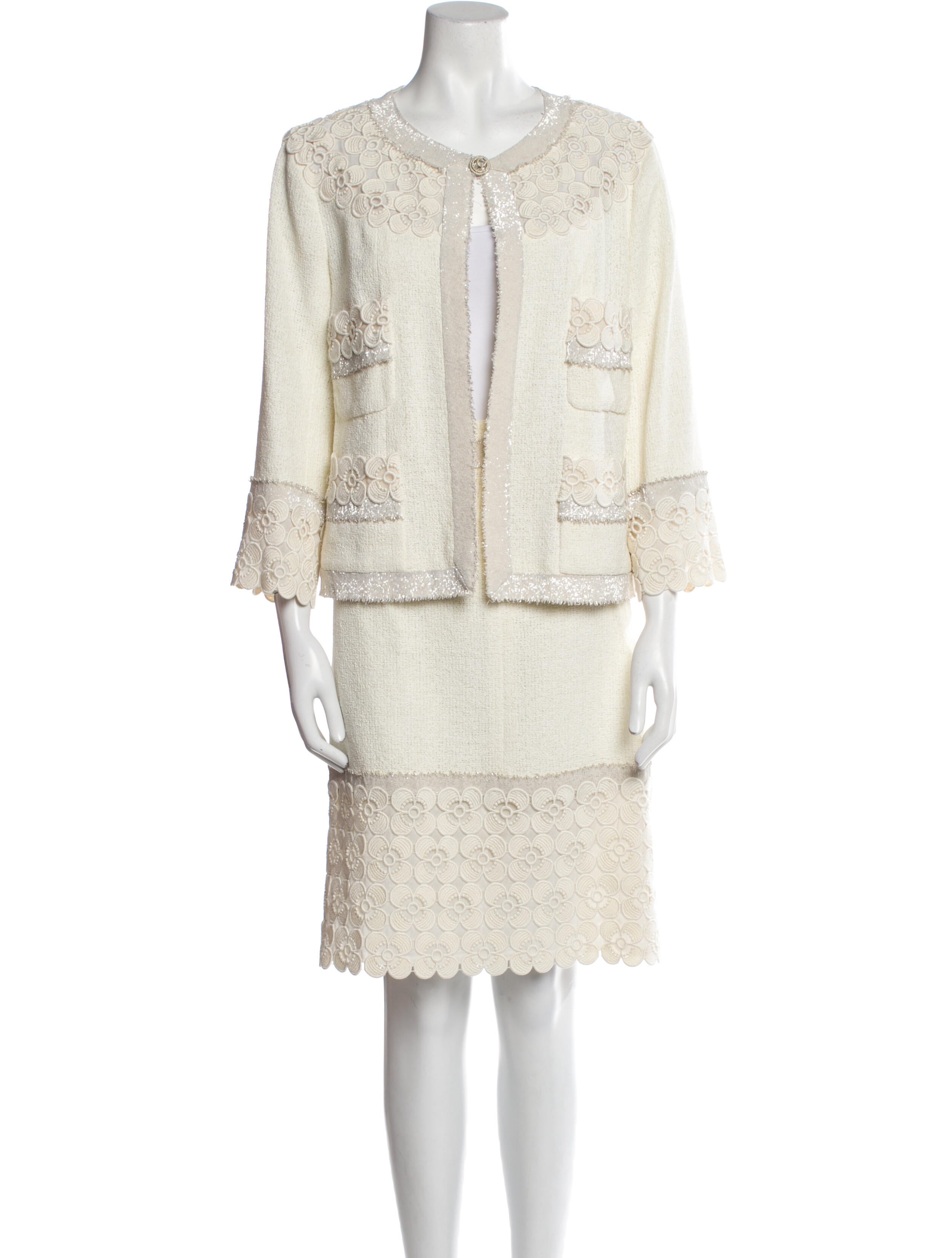 Chanel 2011 Tweed Pattern Skirt Suit