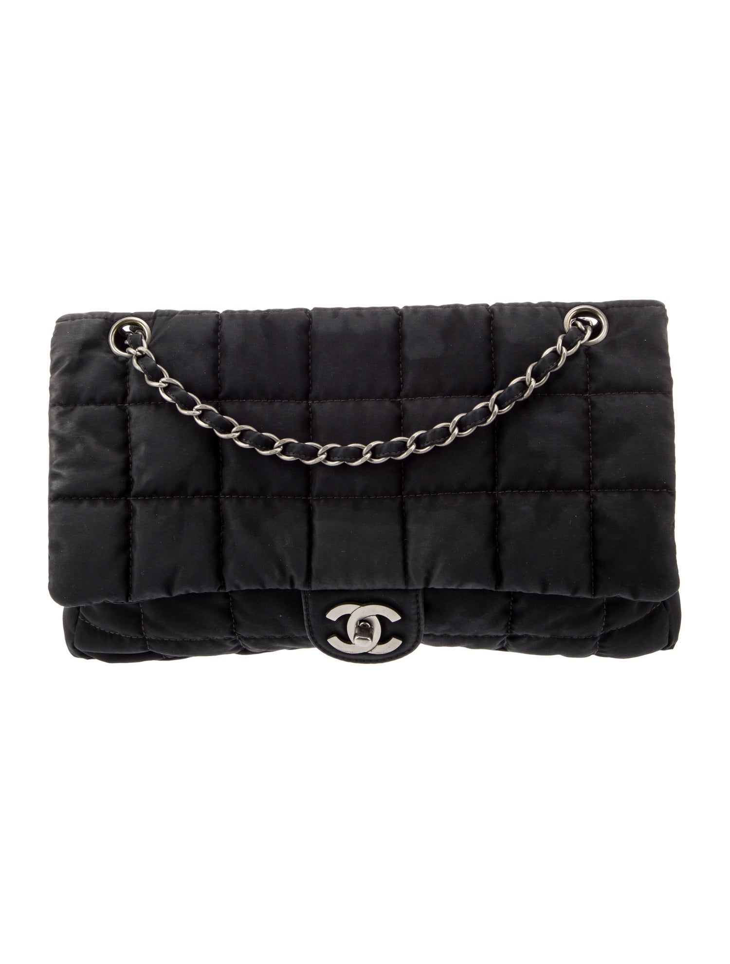 Chanel Nylon Square Quilt Flap Bag - Black Shoulder Bags, Handbags