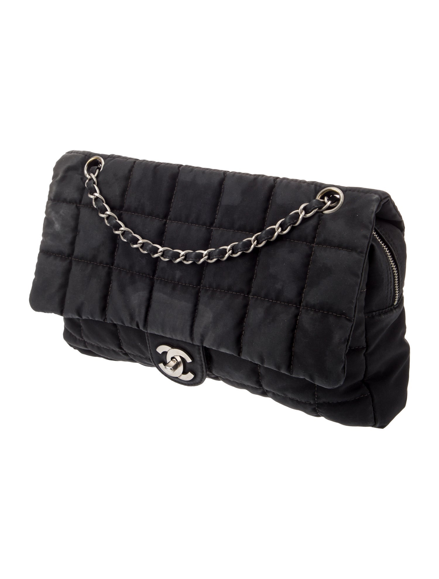 Chanel Nylon Square Quilt Flap Bag - Black Shoulder Bags, Handbags
