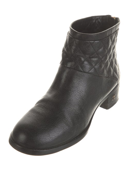 Chanel Interlocking CC Logo Leather Boots