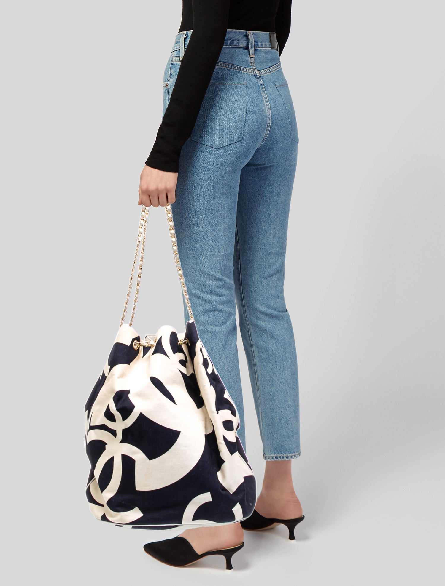 Chanel CC Drawstring Bucket Bag