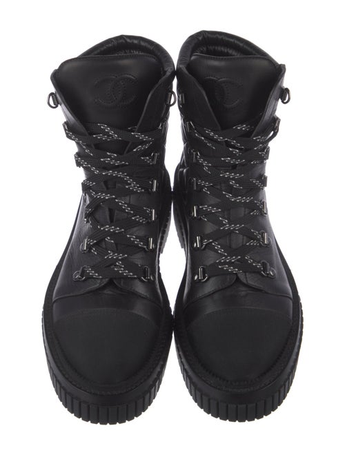 Chanel 2021 Interlocking CC Logo Combat Boots