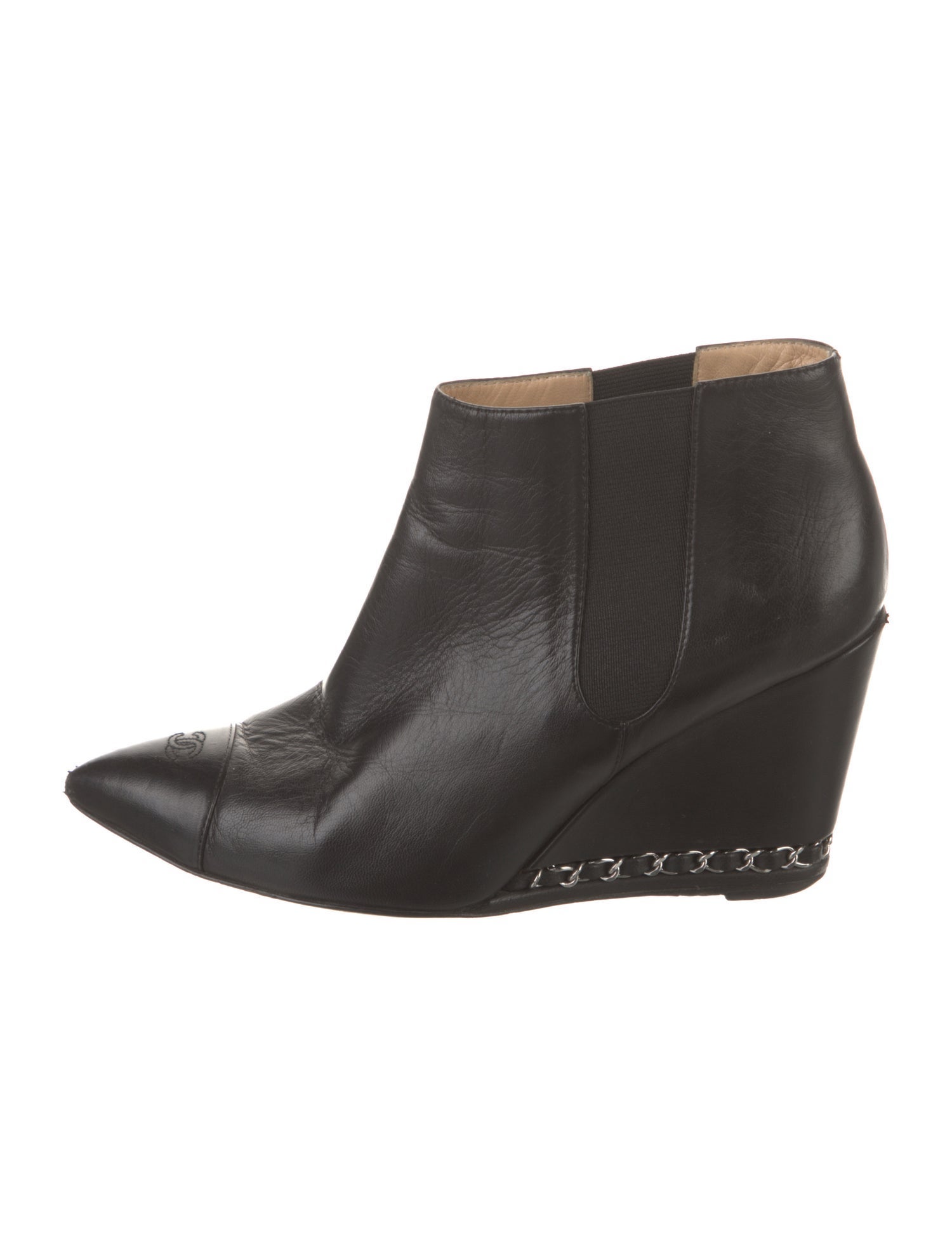 Chanel 2013 Interlocking CC Logo Chelsea Boots