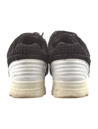 Chanel Interlocking CC Logo Tweed Sneakers