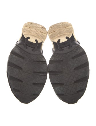 Chanel Interlocking CC Logo Tweed Sneakers