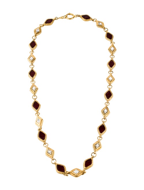 Chanel Gripoix Station Necklace Gold