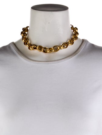 Chanel Vintage Quilted Link Choker Necklace