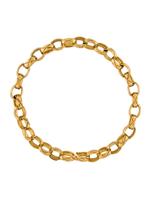 Chanel Vintage Quilted Link Choker Necklace